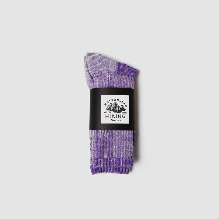 Merino Mountain Hiking Socks - Purple Marl
