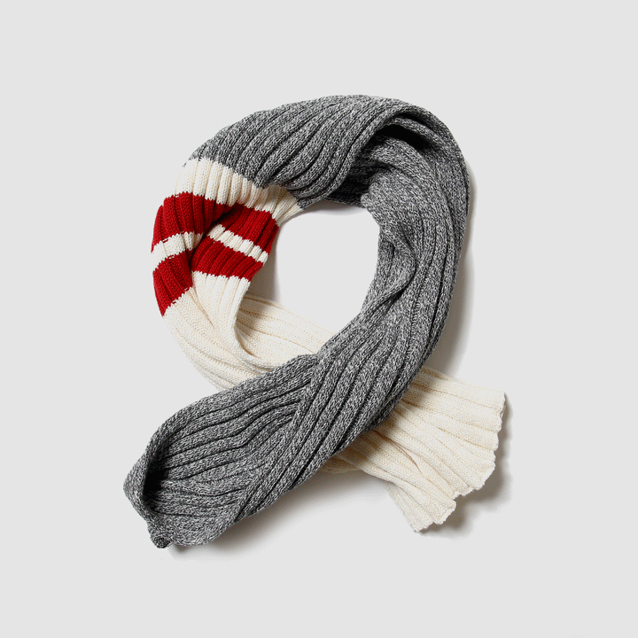 Sock Knit Scarf - Grey Mix Tweed