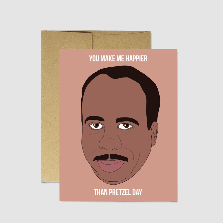 Stanley Pretzel Day Card - Party Mountain Paper Co.