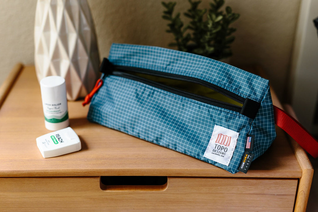 Topo Dopp Kit - Blue/White Ripstop