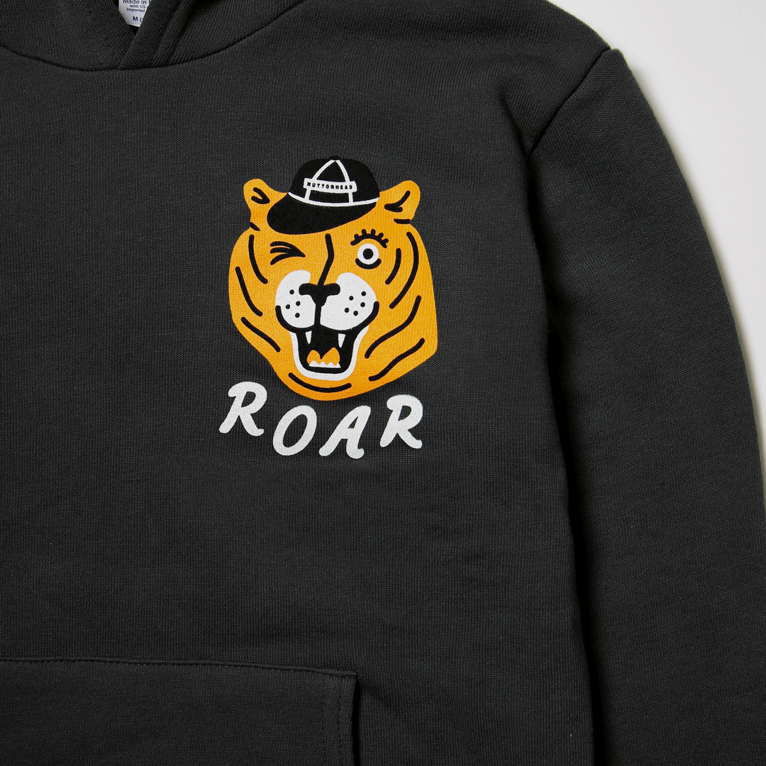 Kids Roar Hoodie - Black