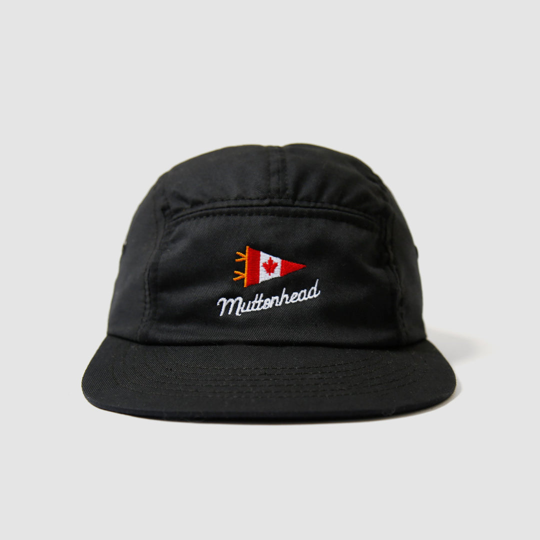 5 Panel - Black - Canada Pennant Embroidery