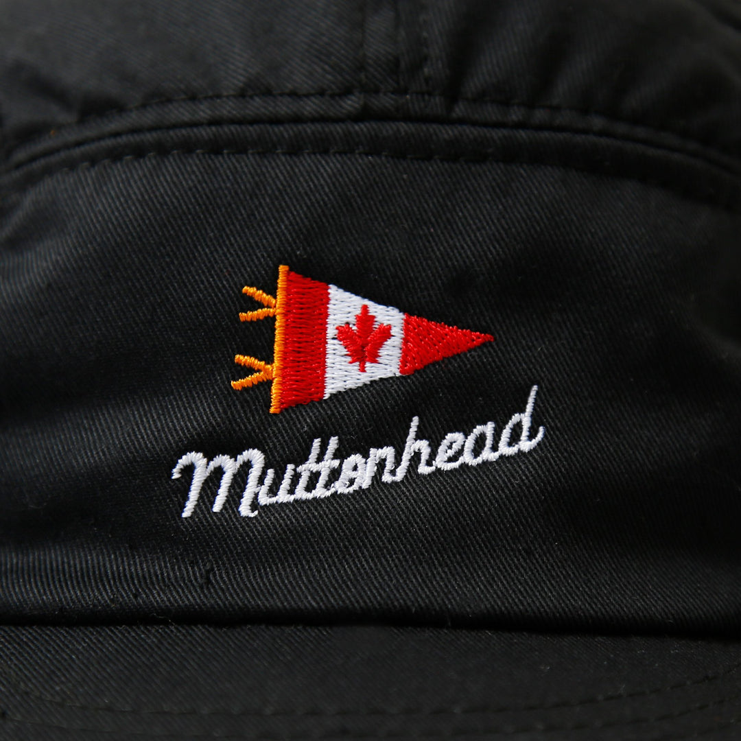 5 Panel - Black - Canada Pennant Embroidery