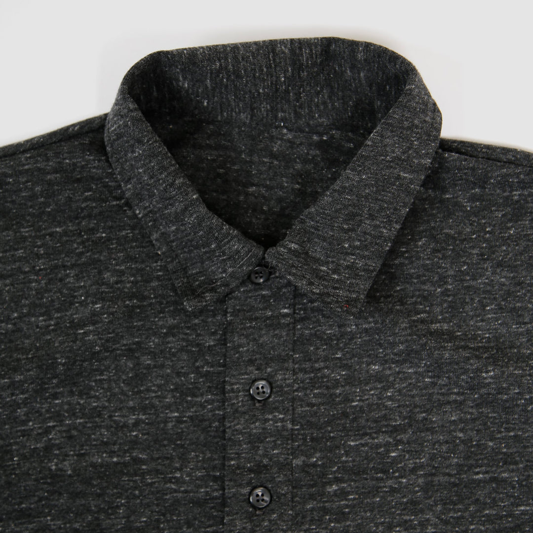 Recycled Polo Tee - Charcoal