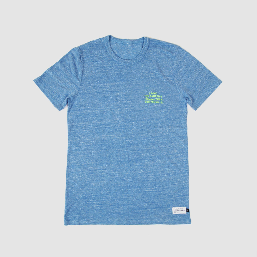 Recycled Tee - Campsite - Heather Blue