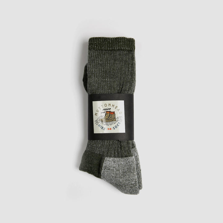 Merino Mountain Hiking Socks - Olive