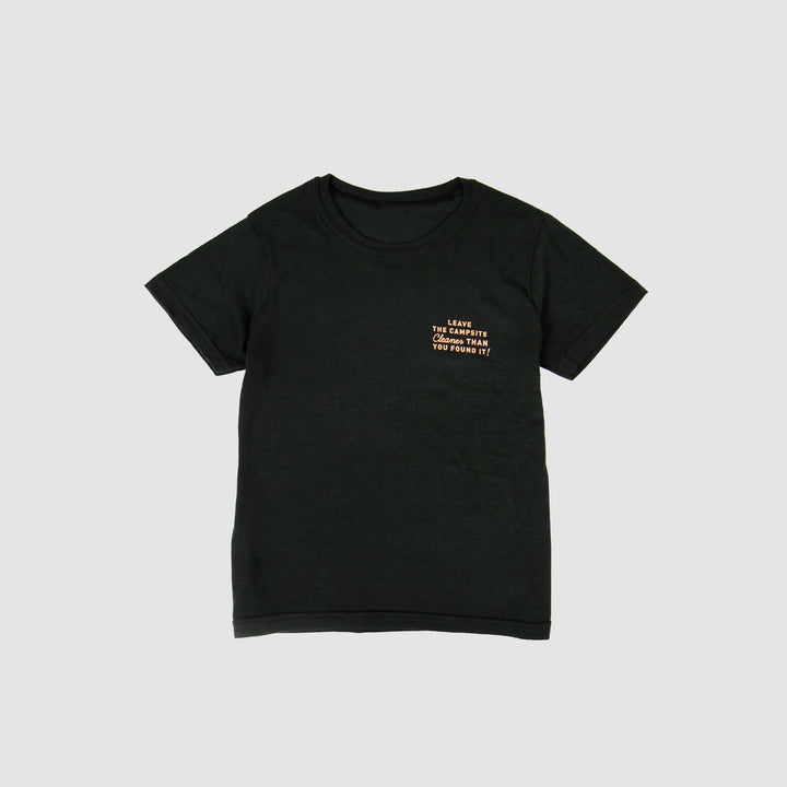 Kids Recycled Tee - Campsite - Black