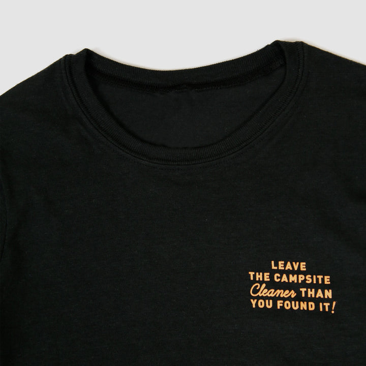 Kids Recycled Tee - Campsite - Black