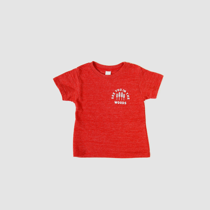 Baby Recycled Tee - Woods - Heather Red