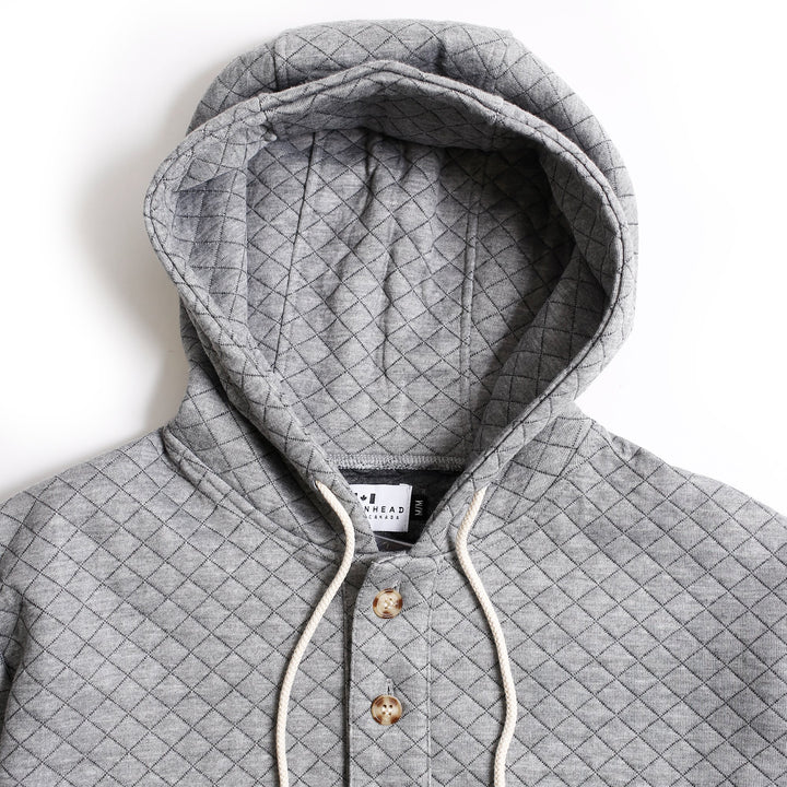 Camping Hoodie - Heather Grey Quilt