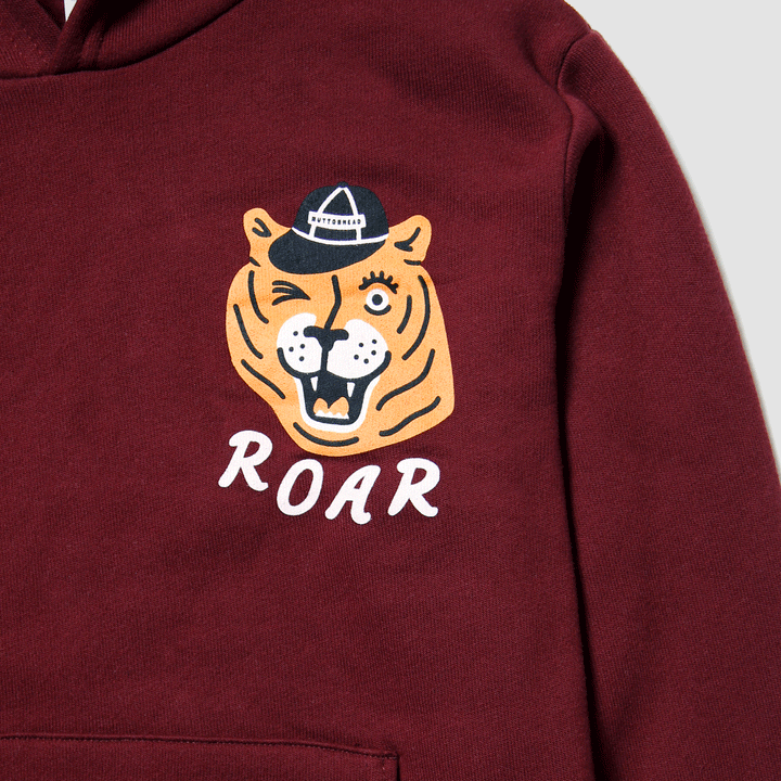 Kids Roar Hoodie - Maroon