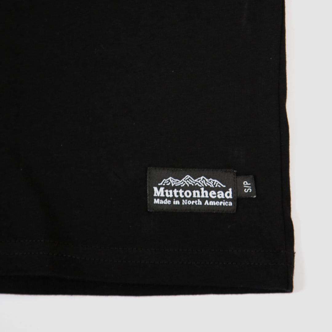 Embroidered Tee - Canadian Pennant - Black