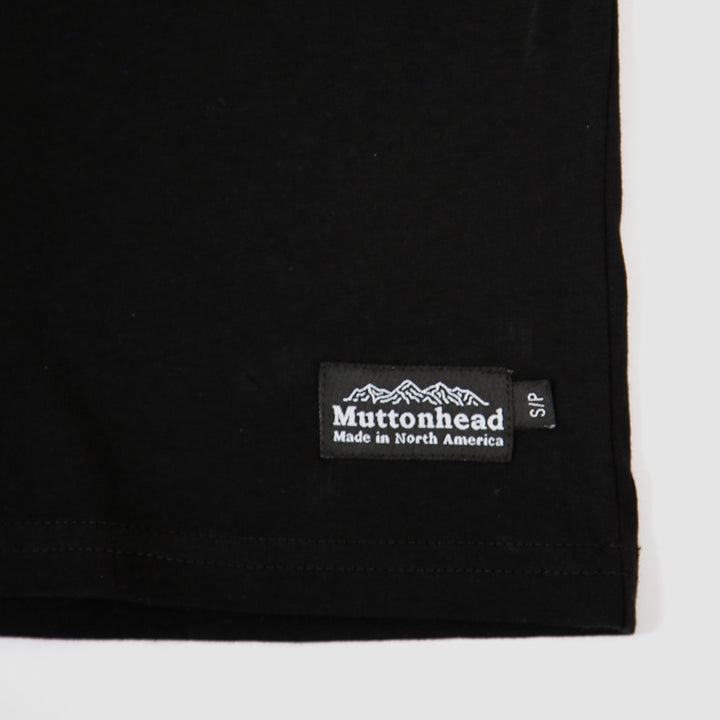 Embroidered Tee - Canadian Pennant - Black