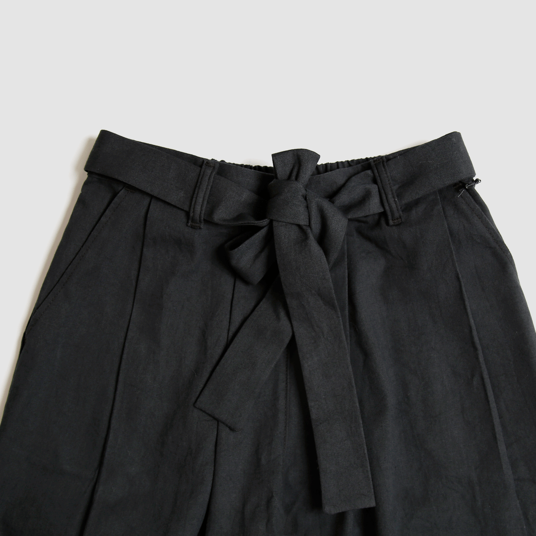 Women's - Wide Pants - Rinsed Oxford - Black