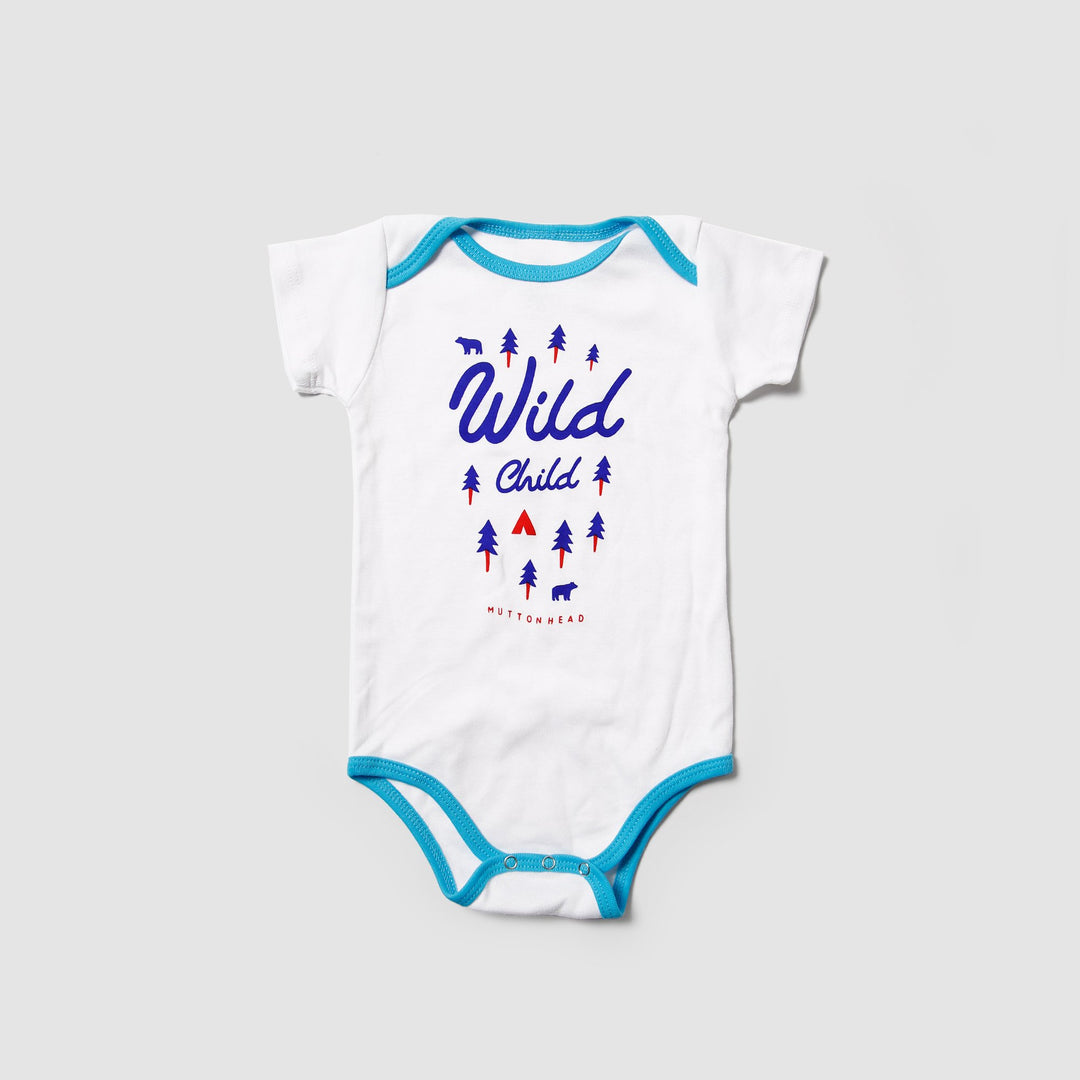 Wild Child Onesie - White/Blue
