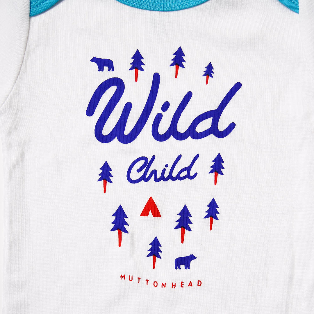 Wild Child Onesie - White/Blue