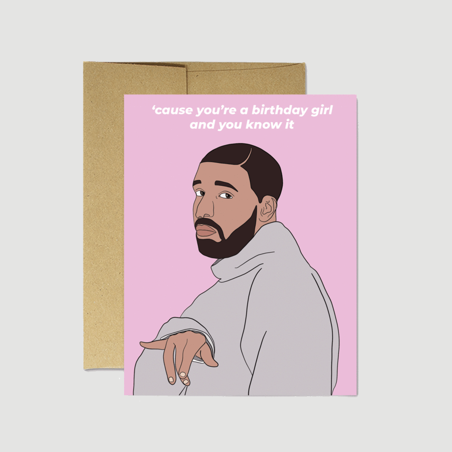 Drake Birthday Girl Card - Party Mountain Paper Co.