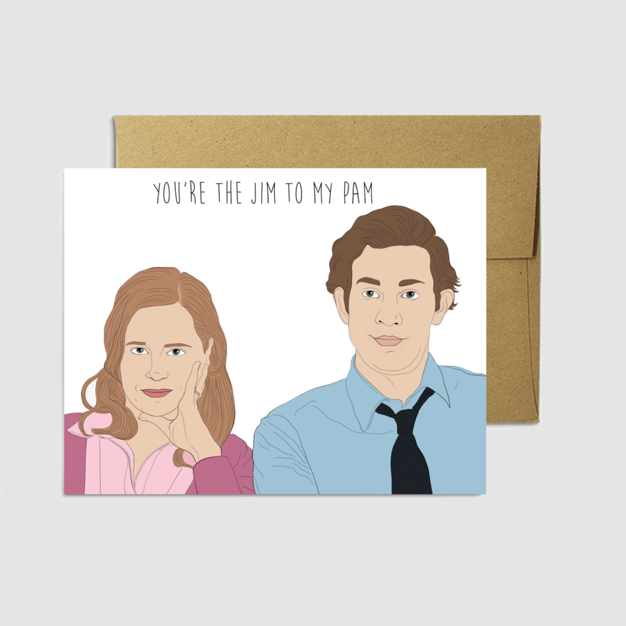 Jim to my Pam Card - Party Mountain Paper Co.