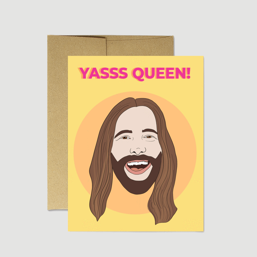 JVN Yas Queen Card - Party Mountain Paper Co.
