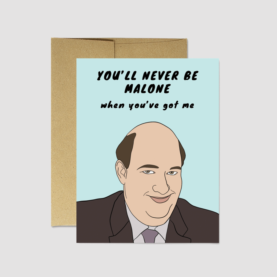 Kevin Never be Malone Card - Party Mountain Paper Co.