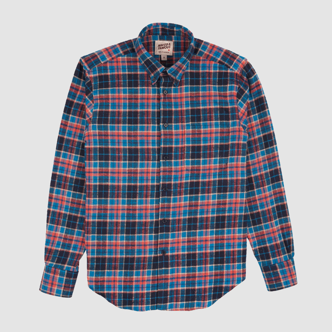 Easy Shirt - Rustic Nep Flannel - Navy/Blue