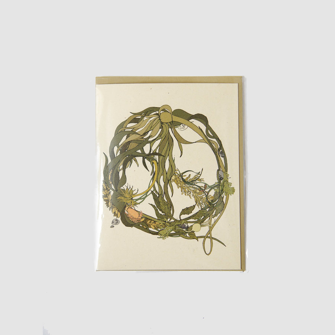 Peace Wreath Card - Wild Life Illustration and Card Co.