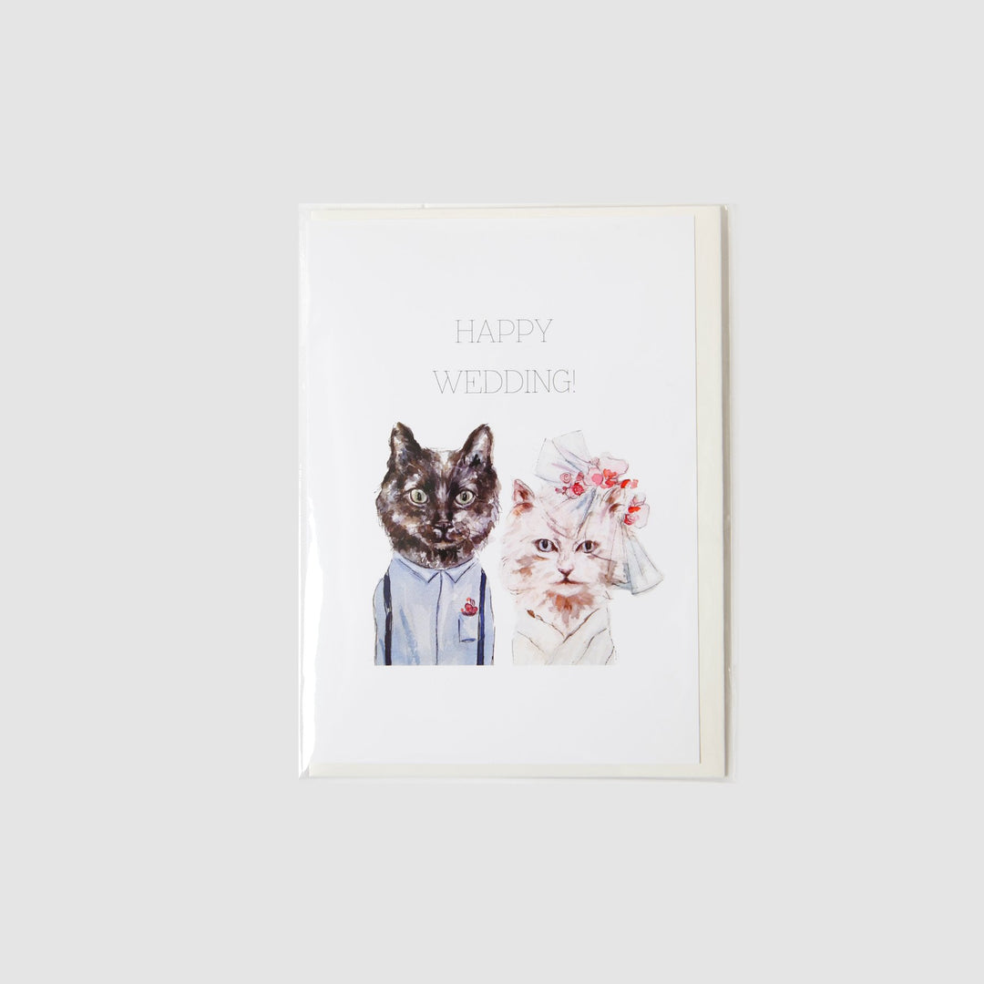 Happy Wedding - Cats Card - Gloria Ho Illustrations